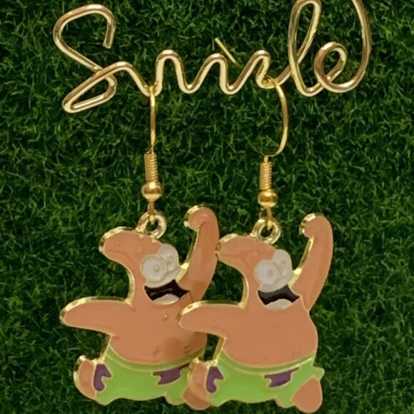 Sponge Bob Earring, Patrick Starfish, Patrick Earring, Gift Idea, Silly Earring - Picture 4 of 7